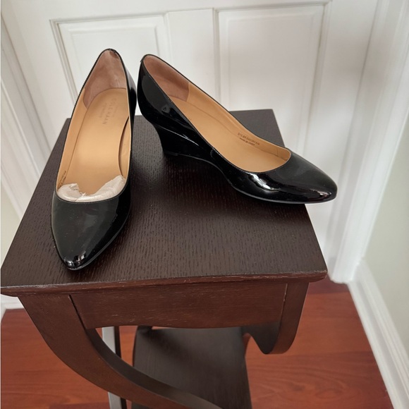 Cole Haan Shoes - Cole Haan Black Patent Leather Wedge Pumps